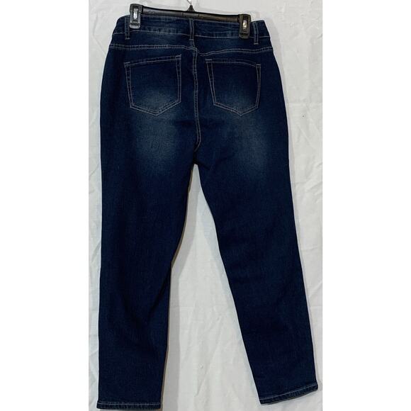 Bloom Chic Straight Leg Jeans Womens 12 Dark Wash - Picture 4 of 6